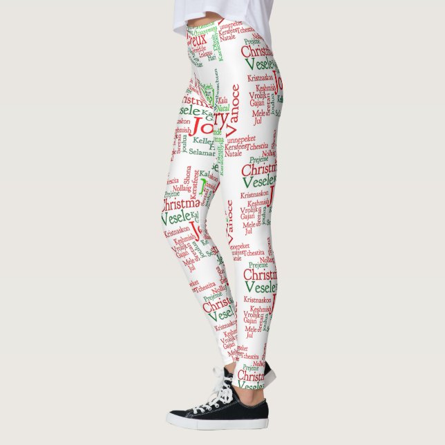 Värld runt för jultidings leggings (Vänster)