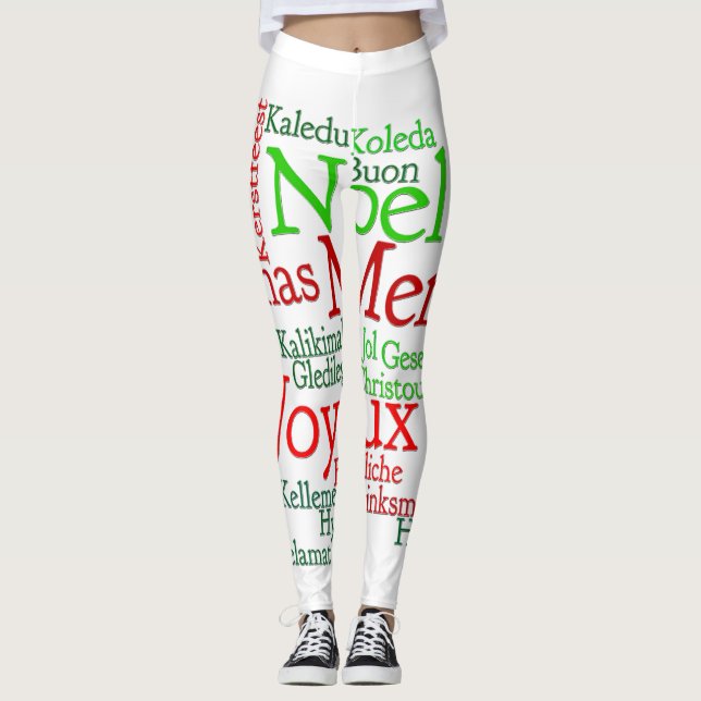 Värld runt för jultidings leggings (Framsida)
