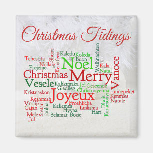 Värld runt för jultidings magnet