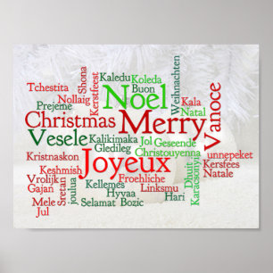 Värld runt för jultidings poster