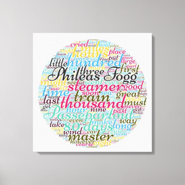 Värld runt om 80 dagar canvastryck (Framsida)