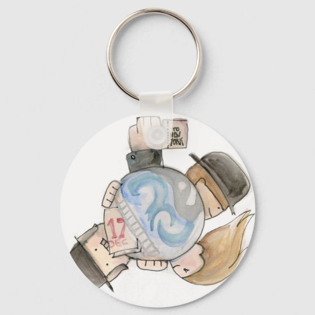 Värld runt om 80 dagar nyckelring (Framsida)