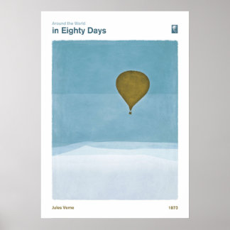 Värld runt på åttio dagar Jules Verne Liter Poster