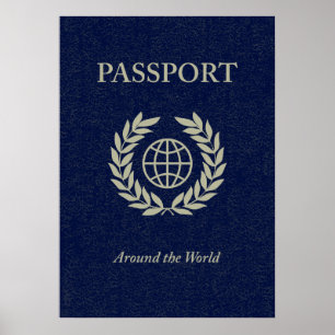 värld runt: pass poster