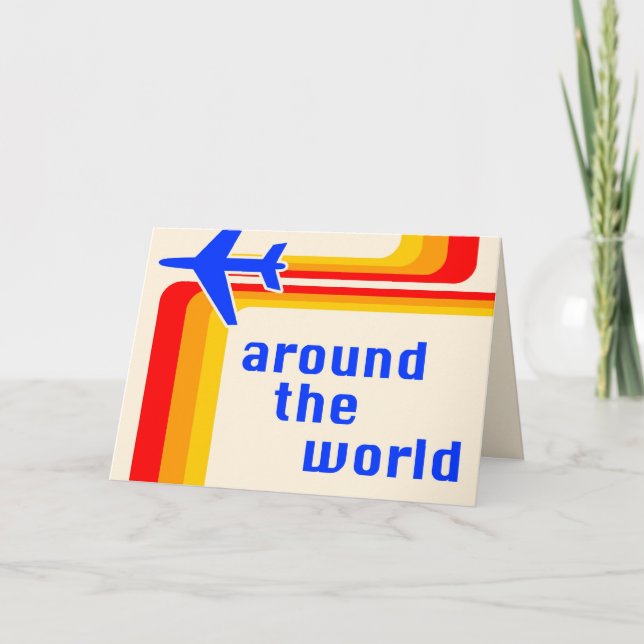 värld runt: rand inbjudan (Framsida)