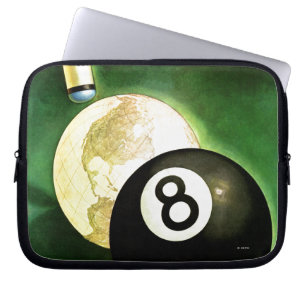 Värld som stickreplikboll laptop sleeve