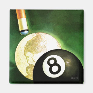 Värld som stickreplikboll magnet
