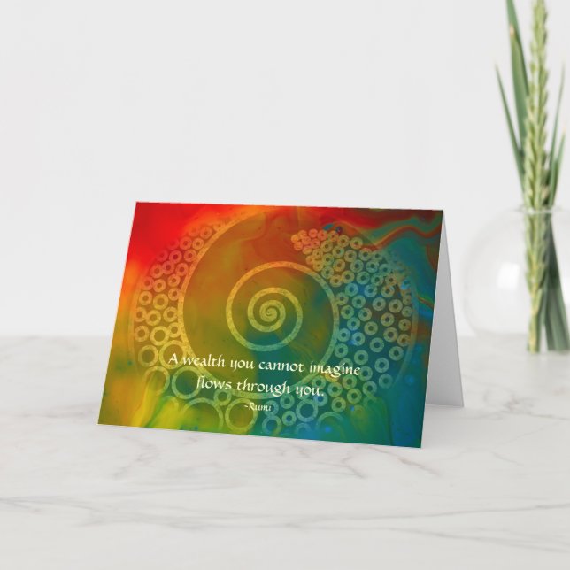 Världar av undra Rumi och poetisk konst Kort (Framsida)