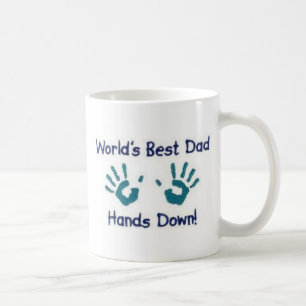 Världar den bäst pappan, händer besegrar muggen kaffemugg