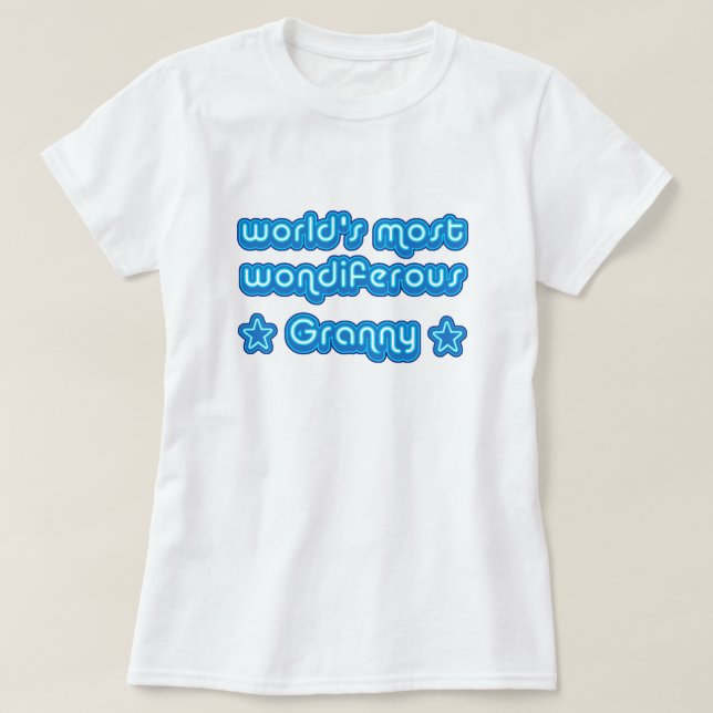 Världar mest Wondiferous Granny Tee Shirt (Design framsida)