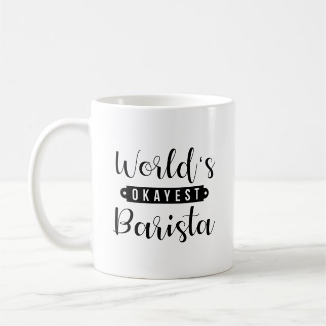 Världar Okayest Barista Kaffemugg (Vänster)