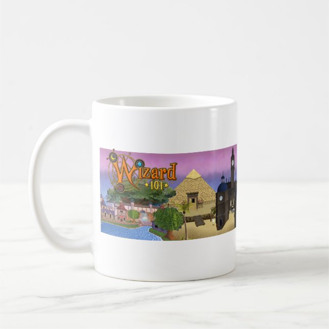 Världar Wizard101 av den spiral muggen Kaffemugg (Vänster)