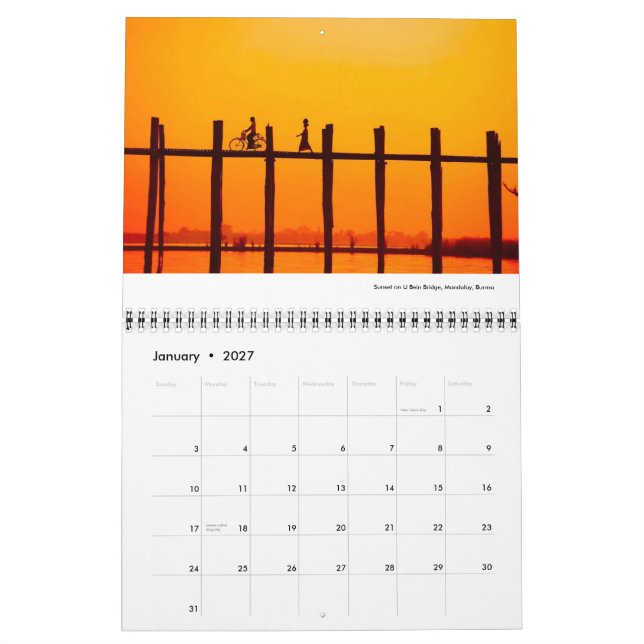 Världen 2009 beskådar - skräddarsy kalender (Jan 2027)