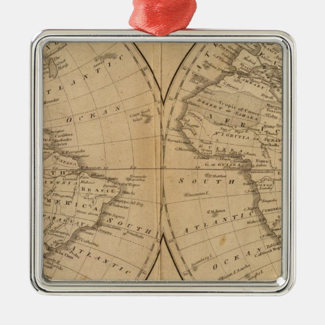 Världen 2 julgransprydnad metall (Framsidan)