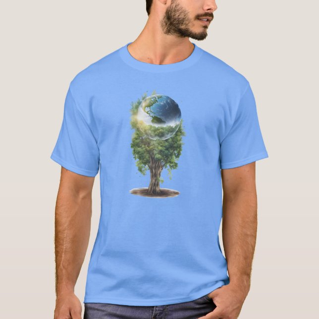 Världen 6 planeten, universum, tredje planeten, gl t shirt (Framsida)