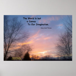VÄRLDEN ÄR BARA EN CANVAS THOREAU POSTER
