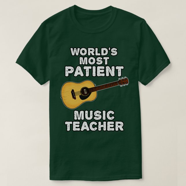 Världen är den största läraren av patientmusik, ak t shirt (Design framsida)