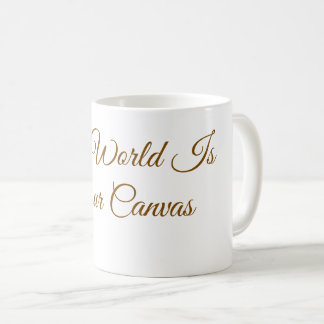 "Världen är din duk" Minimalistisk Kaffemugg