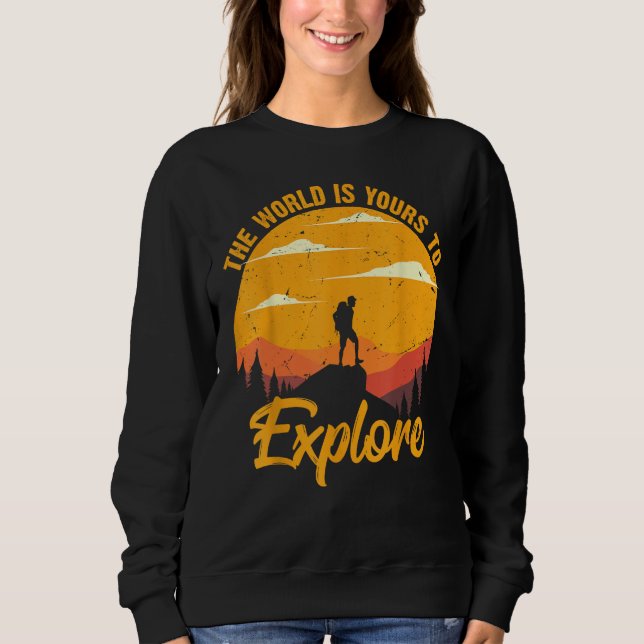 Världen är din för att utforska Retro T Shirt (Framsida)