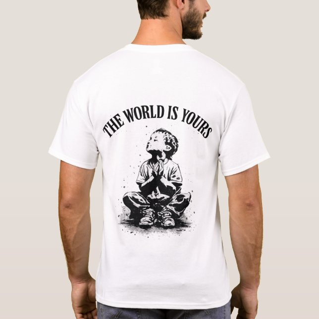 Världen Är Din Herr T-Shirt Med Bakre Tryck  (Baksida)