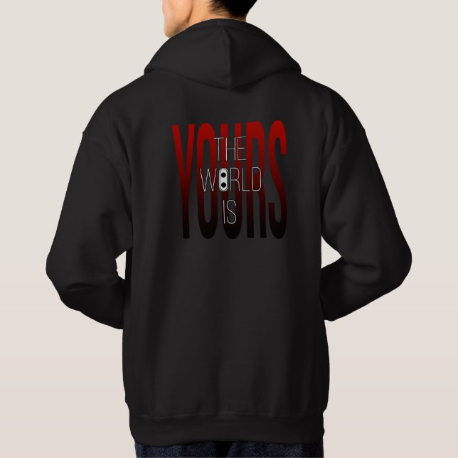 Världen är din Hoodie | Bred urbaniserad energi (Baksida)