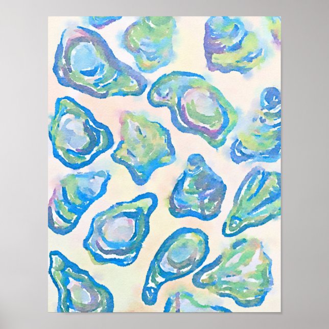 Världen är din ostronfärgade utskrift poster (Framsidan)