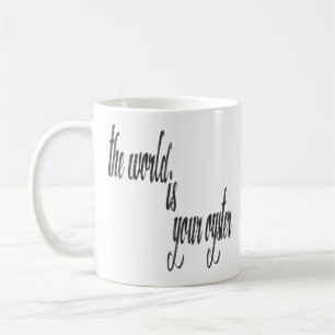 Världen är ditt inspirera roliga citationstecken kaffemugg