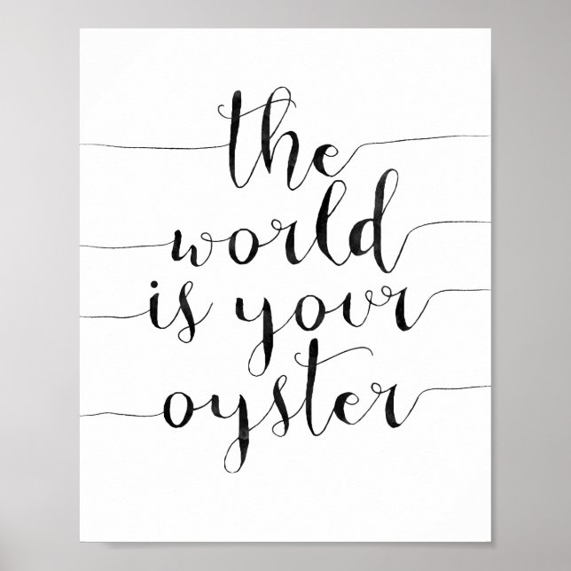 Världen är ditt ostron poster (Framsidan)