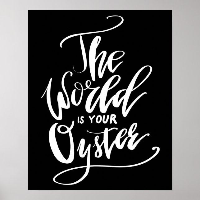 Världen är ditt ostron poster (Framsidan)