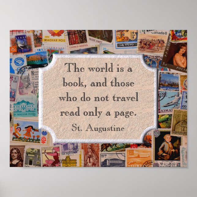 Världen är en Bok - konsttryck Poster (Framsidan)