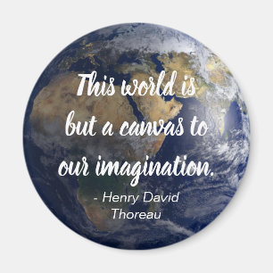 Världen är en inspirationsoffert för Canvas Magnet
