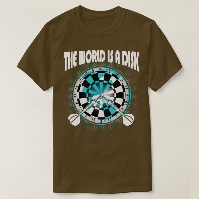 Världen är en skiva t shirt (Design framsida)