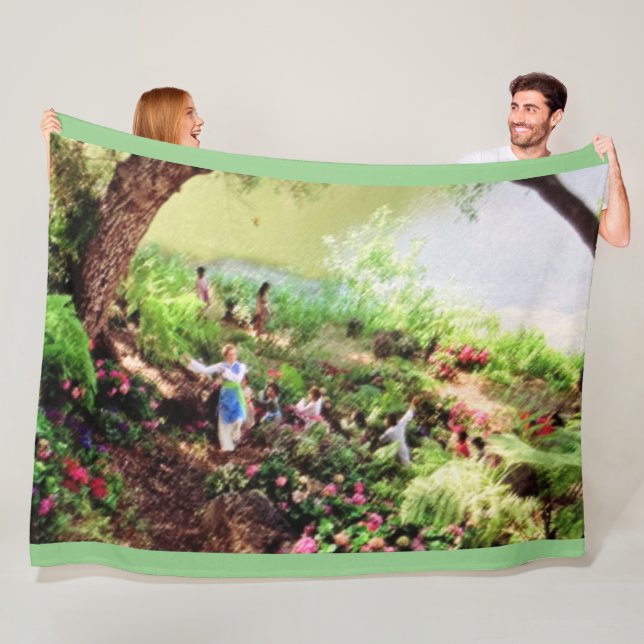 VÄRLDEN ÄR ETT CIRCLE Fleece Blanket (På plats)