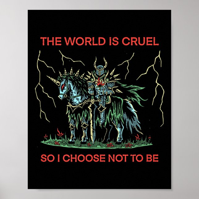 Världen är grym så jag väljer att inte vara rolig  poster (Framsidan)