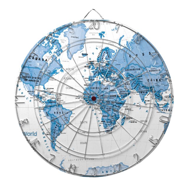 Världen är konstblått - barn darttavla (Framsidan)