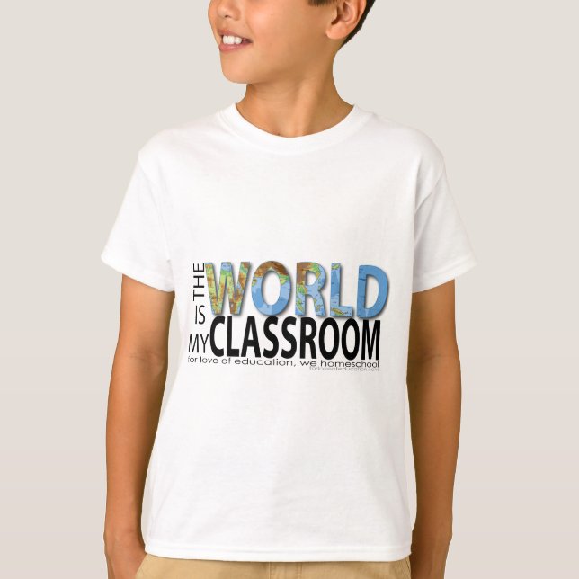 Världen är mitt klassrum t-shirt (Framsida)