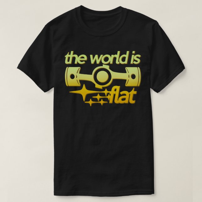 Världen är platt t shirt (Design framsida)