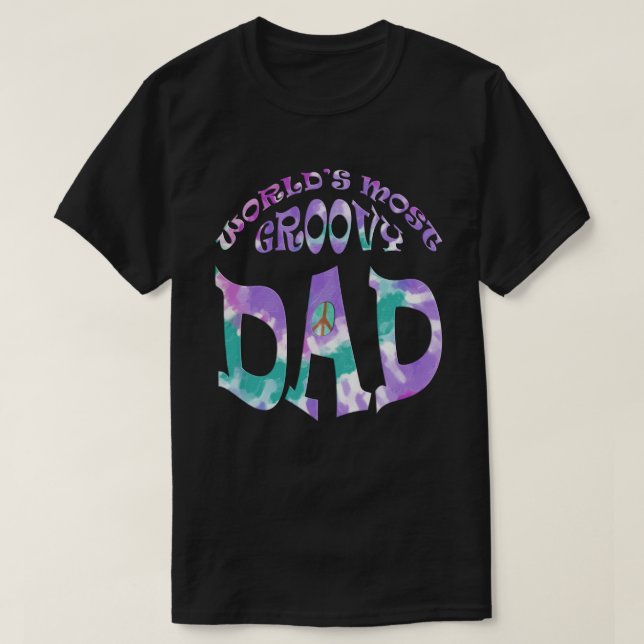 Världen är som mest Groovy Pappa Pastel T-shirt (Design framsida)
