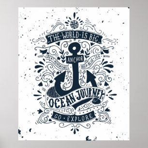 Världen är stor - gå och utforska poster