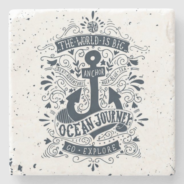 Världen är stor - gå undersöker underlägg sten (Framsidan)