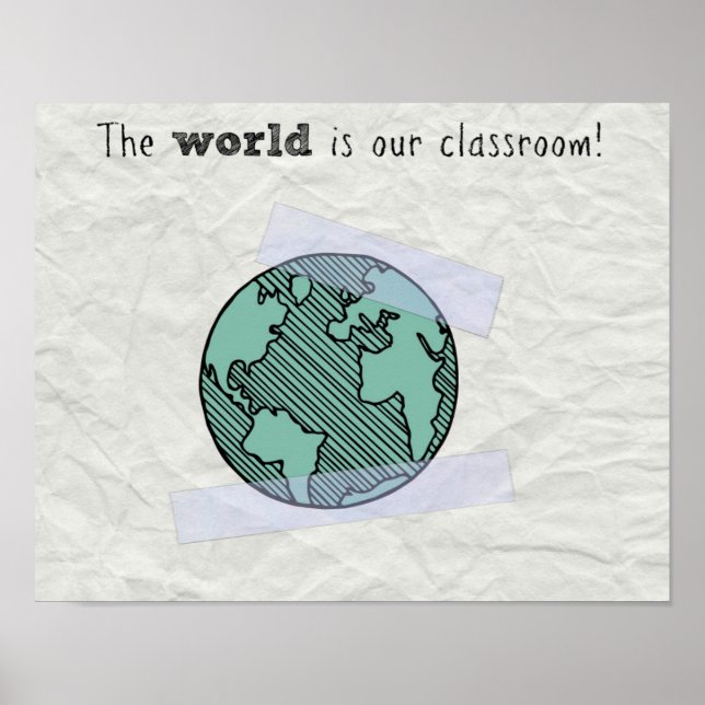 Världen är vårt klassrum poster (Framsidan)
