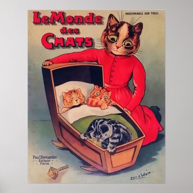 Världen av katter, Louis Wain Poster (Framsidan)