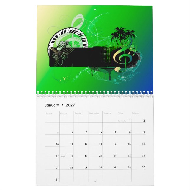 Världen av musik kalender (Jan 2027)