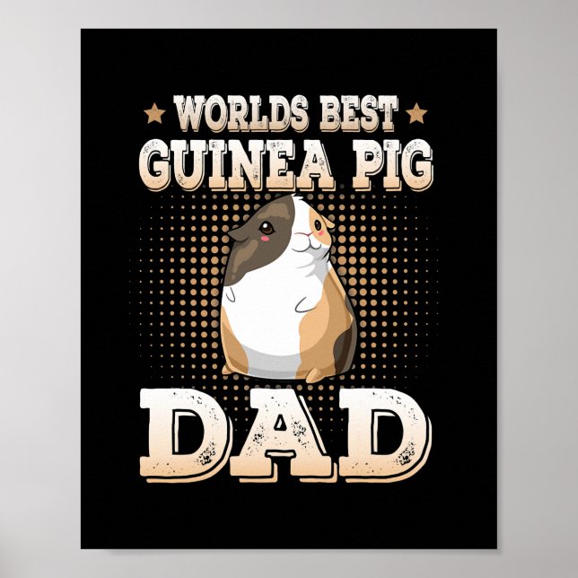 Världen Bästa Guinea Gris Pappa Piggy Owner Far Poster (Framsidan)