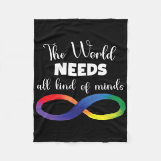 Världen Behöver Alla Sorters Sinnen Autism Neurodi Fleecefilt