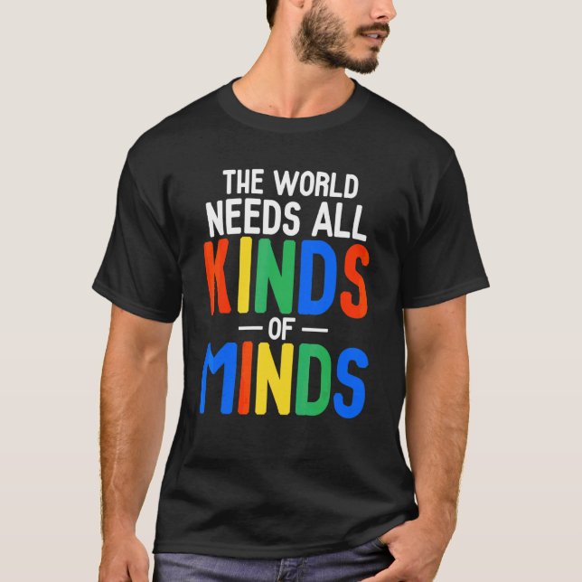 Världen behöver allehanda idéer Autism Mamma T Shirt (Framsida)