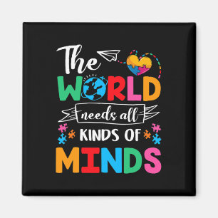 Världen behöver allehanda "minds Autism Awarenes" Magnet