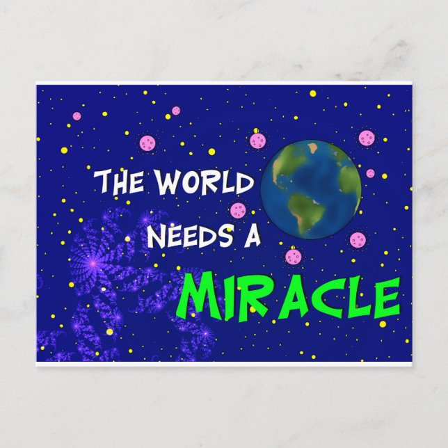 Världen behöver en spegel vykort (Framsida)