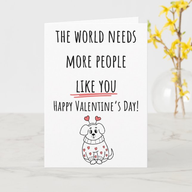 Världen Behöver Fler Människor Alla hjärtans dag V Kort (Gul blomma)