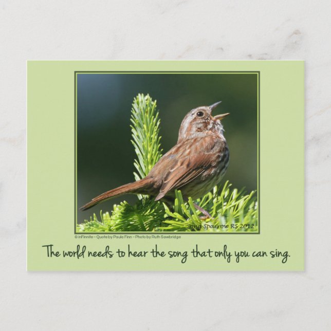 Världen behöver.. inspirationspapper vykort (Framsida)